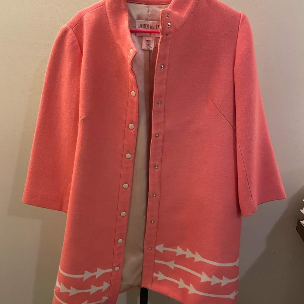 Coral Pink Wool Coat